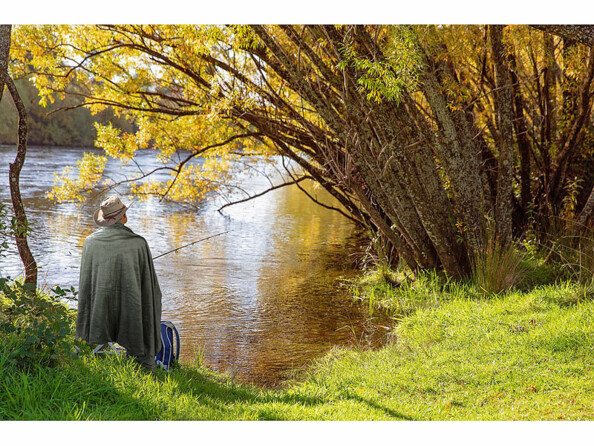 Mise en situation à la pêche de la couverture chauffante