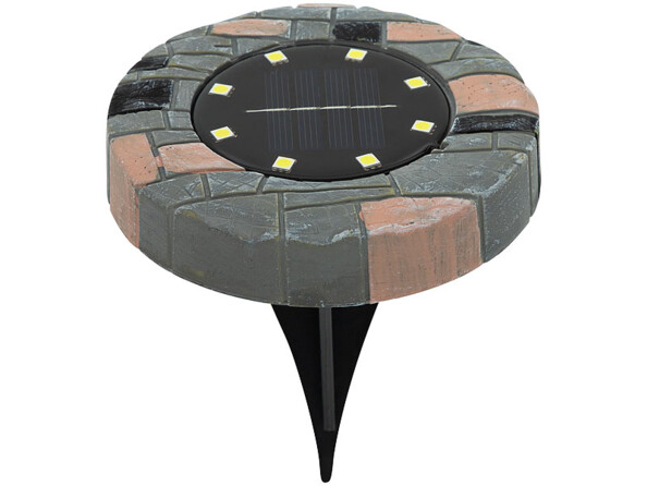 Lampe de sol à LED solaire.