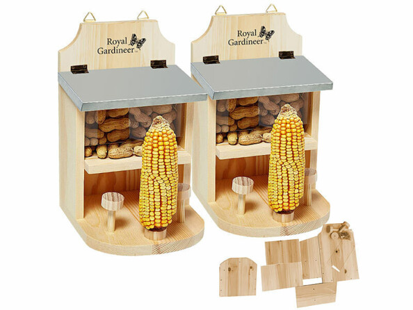 Mangeoire pour écureuil en kit avec toit en métal