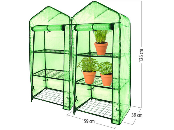 Pack de 2 serres 69 x 160 x 49 cm avec mode d'emploi en français