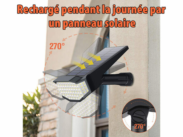 spot de jardin solaire à LED 650 lm