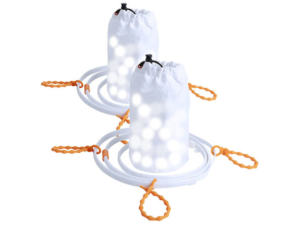2 tubes lumineux d'extérieur USB avec 90 LED - 3 m - Blanc lumière du jour