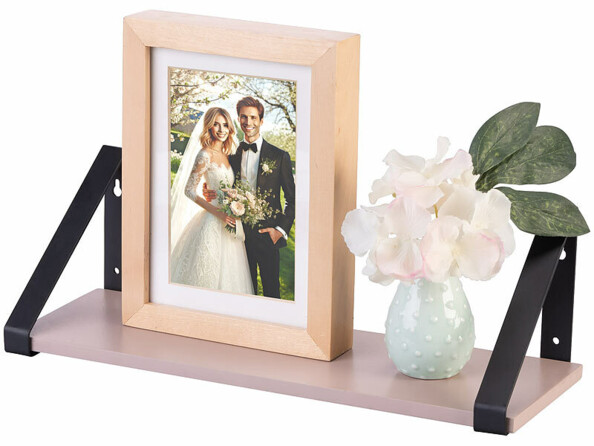 étagère suspendue coloris brun clair