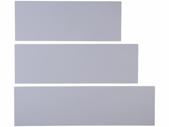 3 étagères murales en 3 tailles - coloris gris