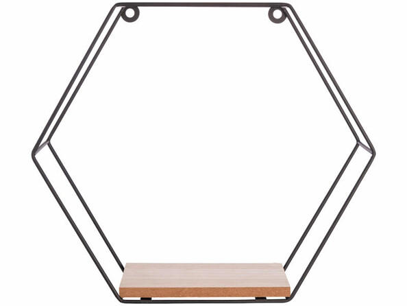 étagère murale hexagonale