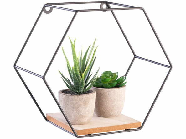 étagère murale hexagonale