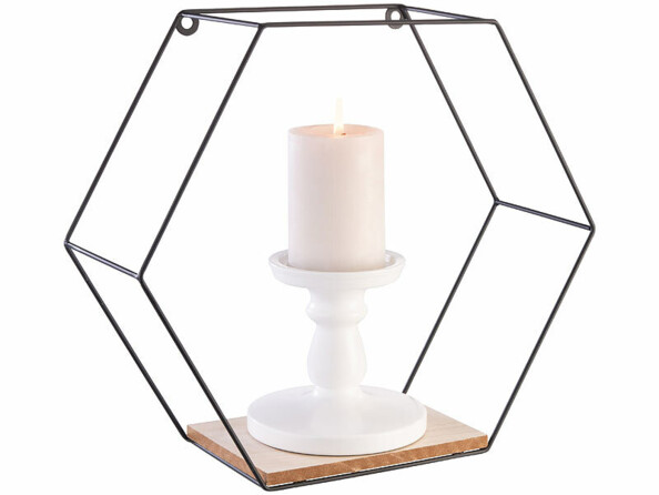 étagère murale hexagonale