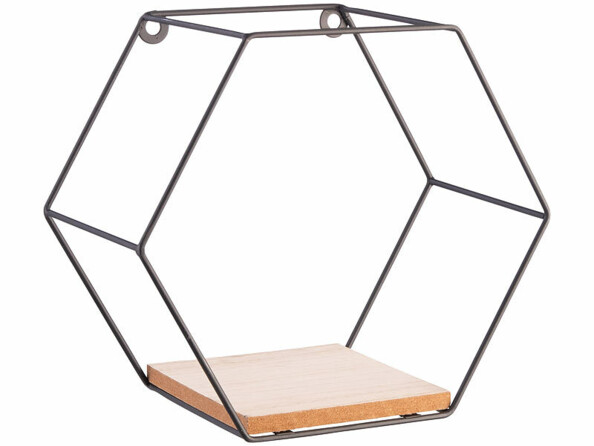 étagère murale hexagonale