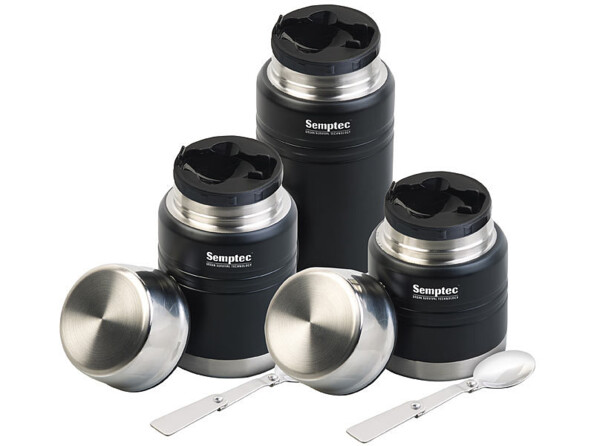 3 tasses thermos de mise sous vide en acier inoxydable de la marque Semptec Urban Survival Technology