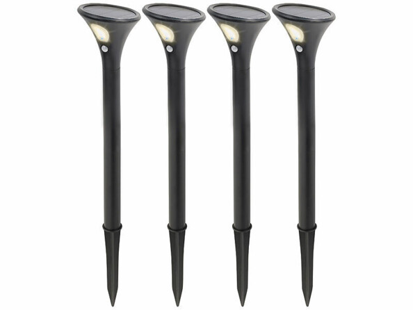 4 bornes lumineuses solaires blanc chaud de la marque Lunartec