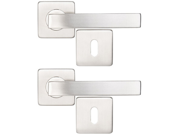 4 garnitures de porte en acier inoxyable: 8 poignées