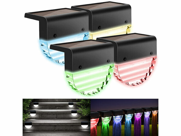 4 lampes solaires d'extérieur de la marque Lunartec