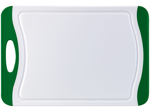 Planche à decouper avec les poignées vertes