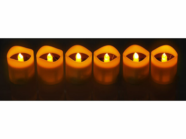 6 bougies LED solaires avec effet flamme