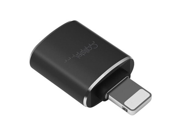 adaptateur OTG USB 3.0 femelle vers Lightning en aluminium vue connecteur ligntning