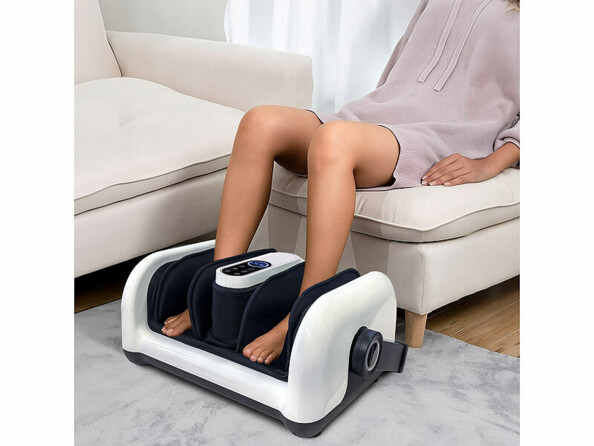 Appareil de massage shiatsu chauffant pour pieds, télécommandé