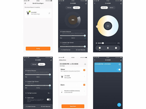 4 appliques murales LED connectées 850 lm avec capteur PIR