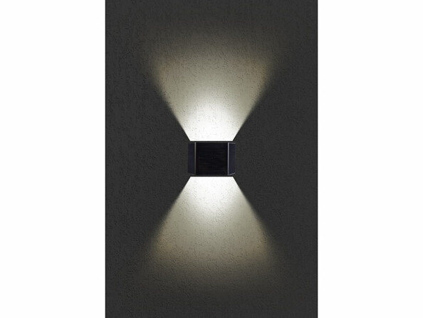 Applique murale LED solaire double faisceau up & down