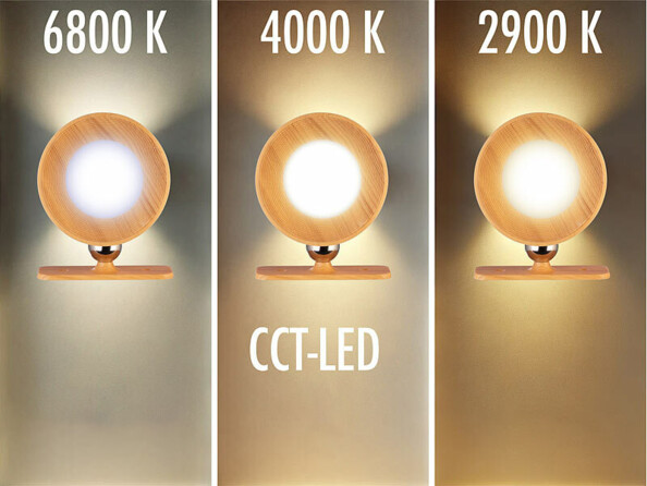lampe murale rechargeable avec LED CCT à intensité variable
