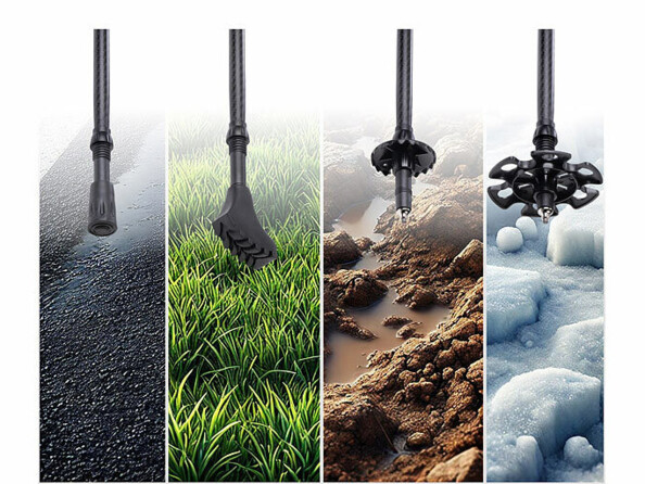 Bâtons de trek télescopiques en carbone