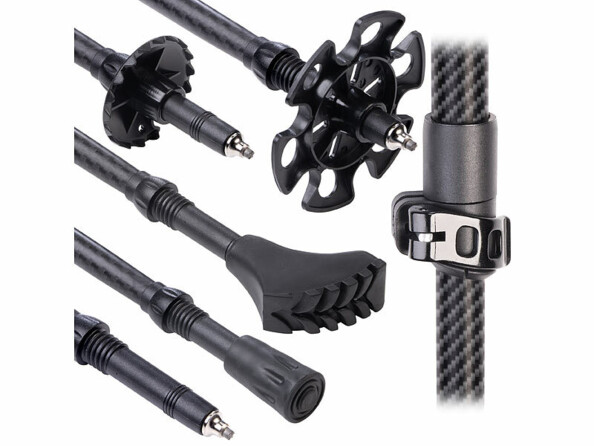 Bâtons de marche télescopiques en carbone