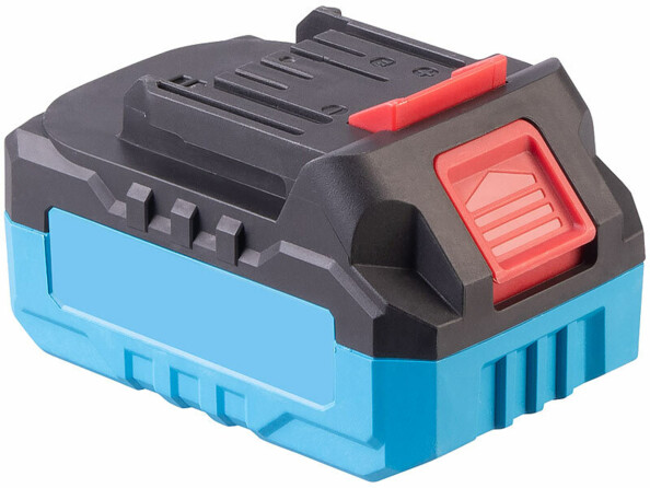 Vue détaillée de l'accu 18 V pour fraise à neige rechargeable