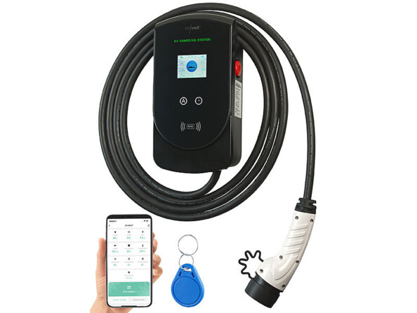 borne murale de chargement connectée pour voiture électrique