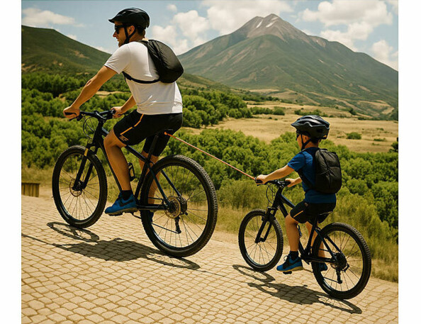 corde de remorquage enroulable pour vélo