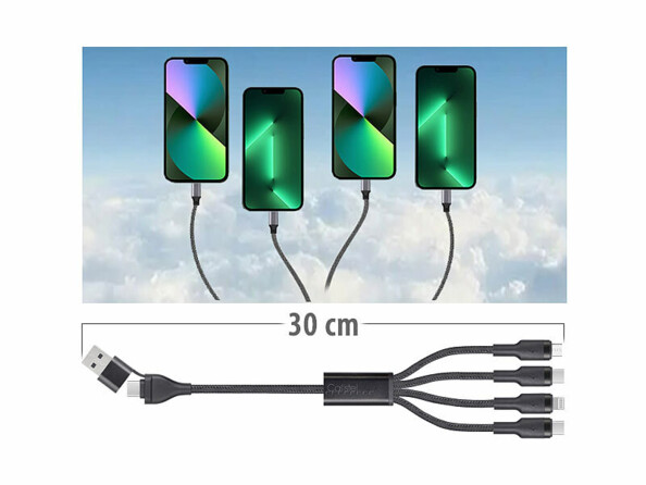 Câble USB-C / A vers USB-C / Micro-USB / Lightning