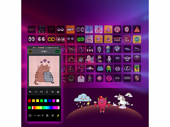 Cadre photo afficheur LED programmable connecté 4096 LED