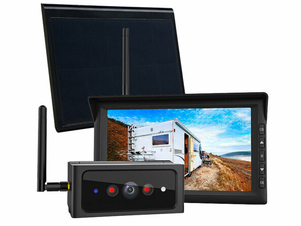 Caméra de recul et de surveillance solaire sans fil PA-610