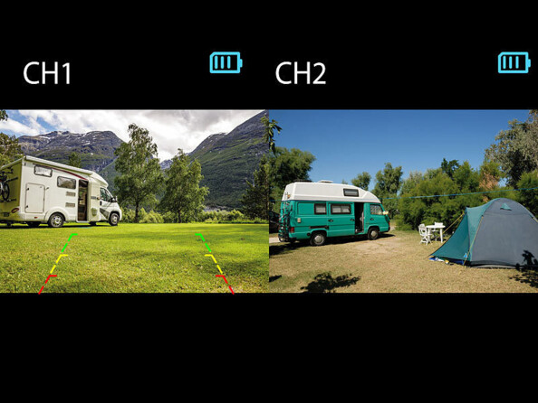 Capture d'écran de la caméra de recul et de surveillance solaire sans fil PA-610