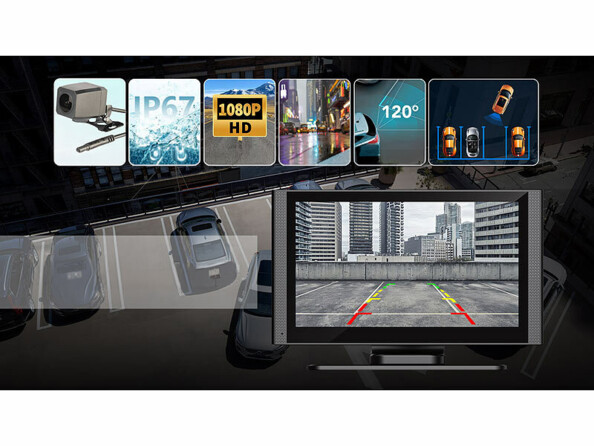 caméra aide stationnement avec vue sur écran