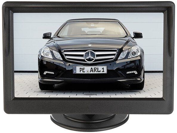 Écran couleur avec écran LCD : 12,7 cm / 5". Vue de face.