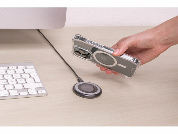 Chargeur sans fil 15W compatible MagSafe et Qi