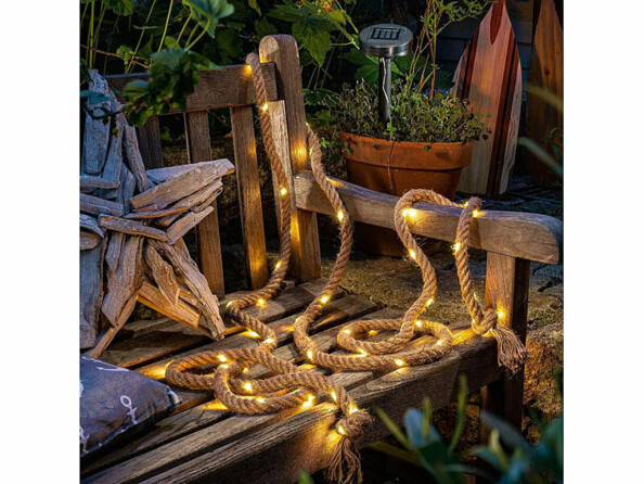 Décoration lumineuse corde solaire 60 LED