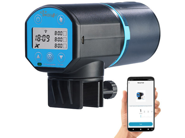 Distributeur de nourriture connecté aquarium application