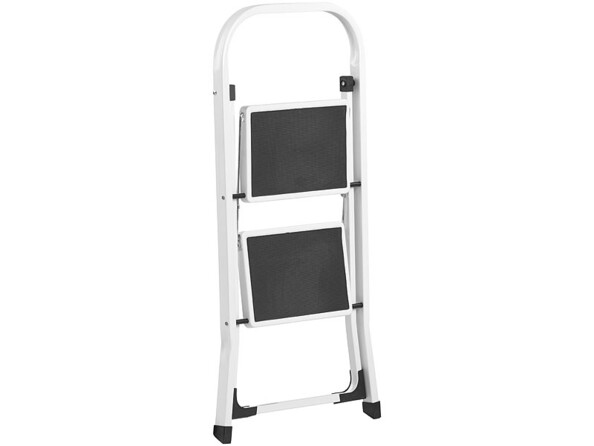 2 escabeaux avec 2 marches et barre de maintien - Supportent jusqu'à 150 kg