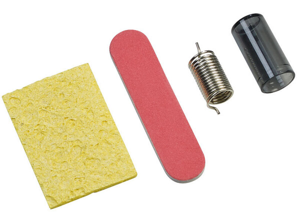 Fer à souder sans fil LK-20 livré avec 1 bobine de fil d'étain, éponge de ponçage et de polissage, éponge de nettoyage