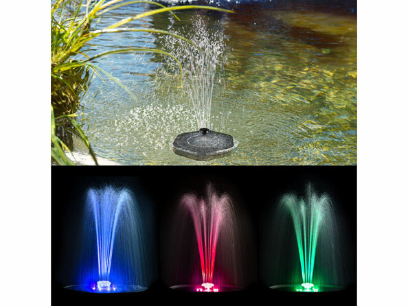 Fontaine solaire LED RVB