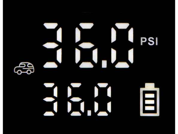 Gonfleur sur batterie et allume-cigare affichage