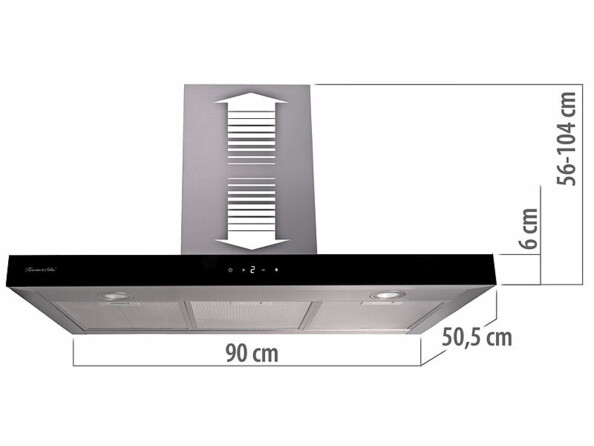 Hotte aspirante de cuisine 90 cm