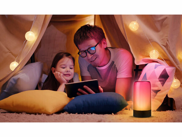Lampe d’ambiance connectée avec LED IC RVB - coloris noir