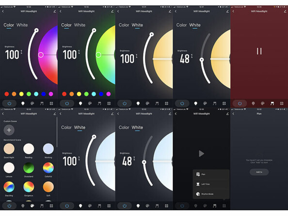 Capture d'écran application Lampe d'ambiance