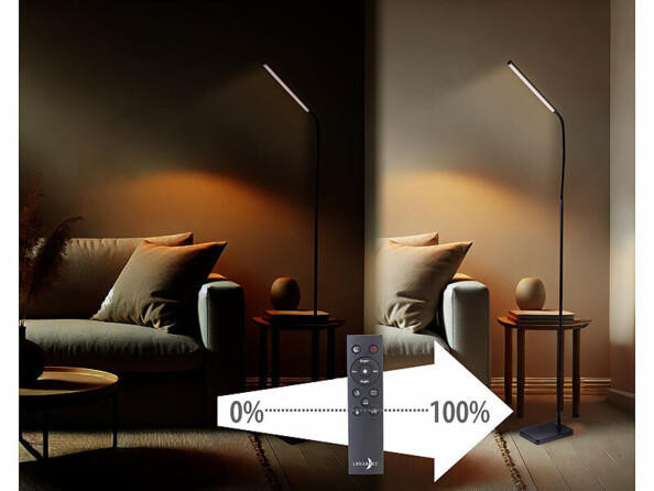 Lampe de salon LED télécommandée 600 lm à col de cygne intensité variable
