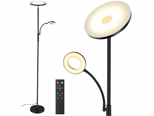 Lampadaire liseuse flexible à intensité variable avec télécommande