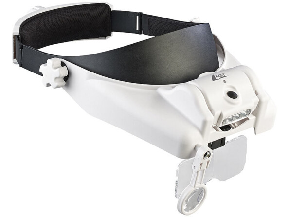 loupe frontale lumineuse avec grossissement jusqu'à 14 x