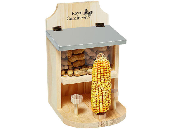 Mangeoire pour écureuil en kit avec toit en métal