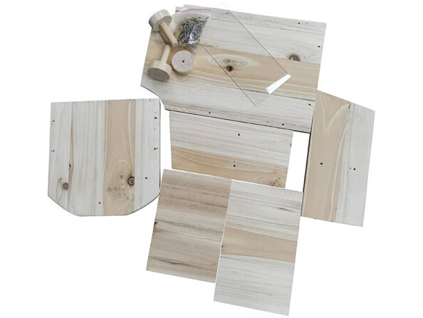 Mangeoire pour écureuil en kit avec toit en métal