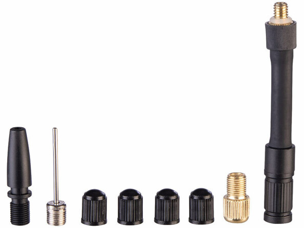 Mini pompe à air avec 3 adaptateurs pour valves Schrader, ballons, matelas pneumatiques/jouets